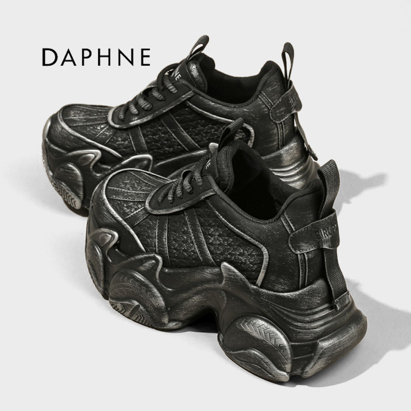 Daphne/达芙妮2026秋季小个子内增高女鞋超厚底休闲运动老爹鞋潮P