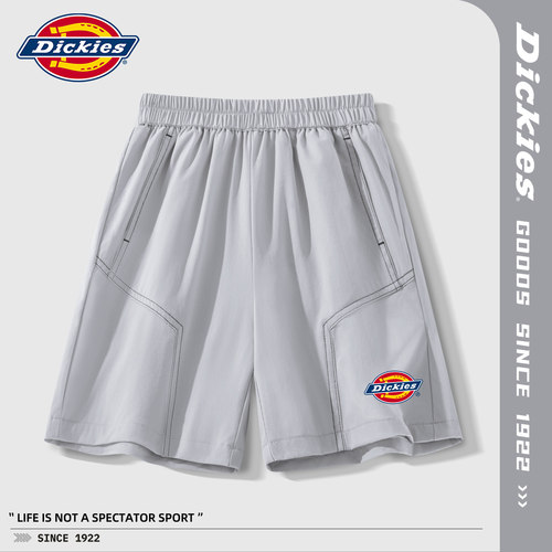 Dickies男童运动短裤夏装2026新款儿童休闲裤灰色凉感中大童裤子