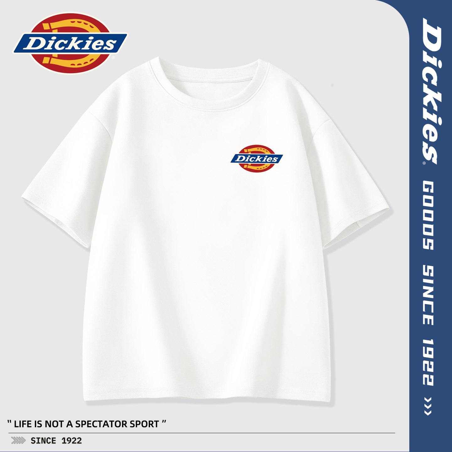 Dickies童装男童t恤短袖纯棉2026新款夏季男大童上衣儿童夏装半袖