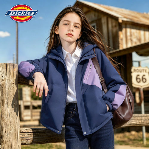 Dickies女童轻薄羽绒服2026新款冬季儿童鹅绒服时尚女孩保暖冬装