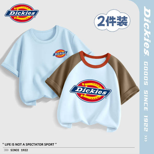 Dickies儿童短袖t恤2026新款夏季男大童纯棉童装上衣男童夏装衣服