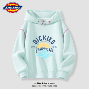 Dickies儿童秋季连帽卫衣2026新款女孩上衣时髦洋气秋装女童衣服