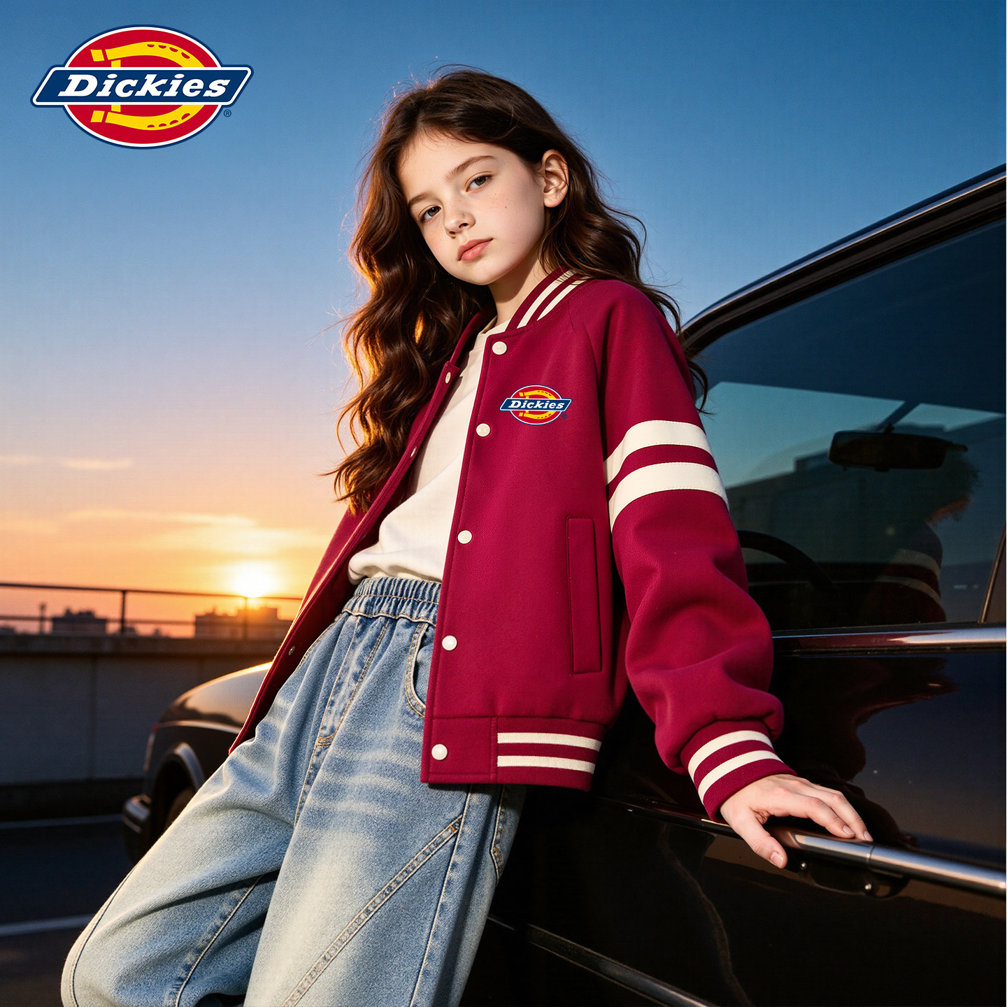 Dickies童装秋装女童外套2026新款女孩棒球服韩范潮流儿童运动服