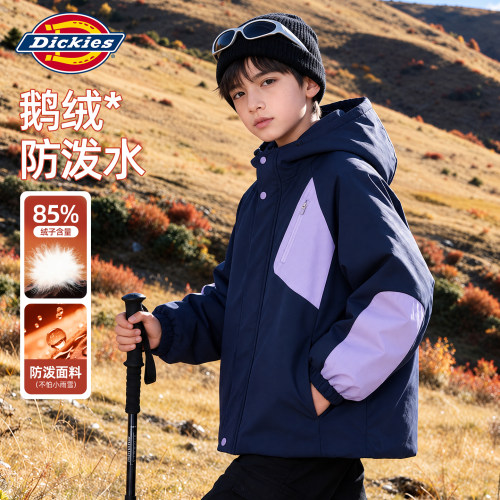 Dickies男童鹅绒羽绒服2026新款童装冬装男孩防寒服儿童外套保暖