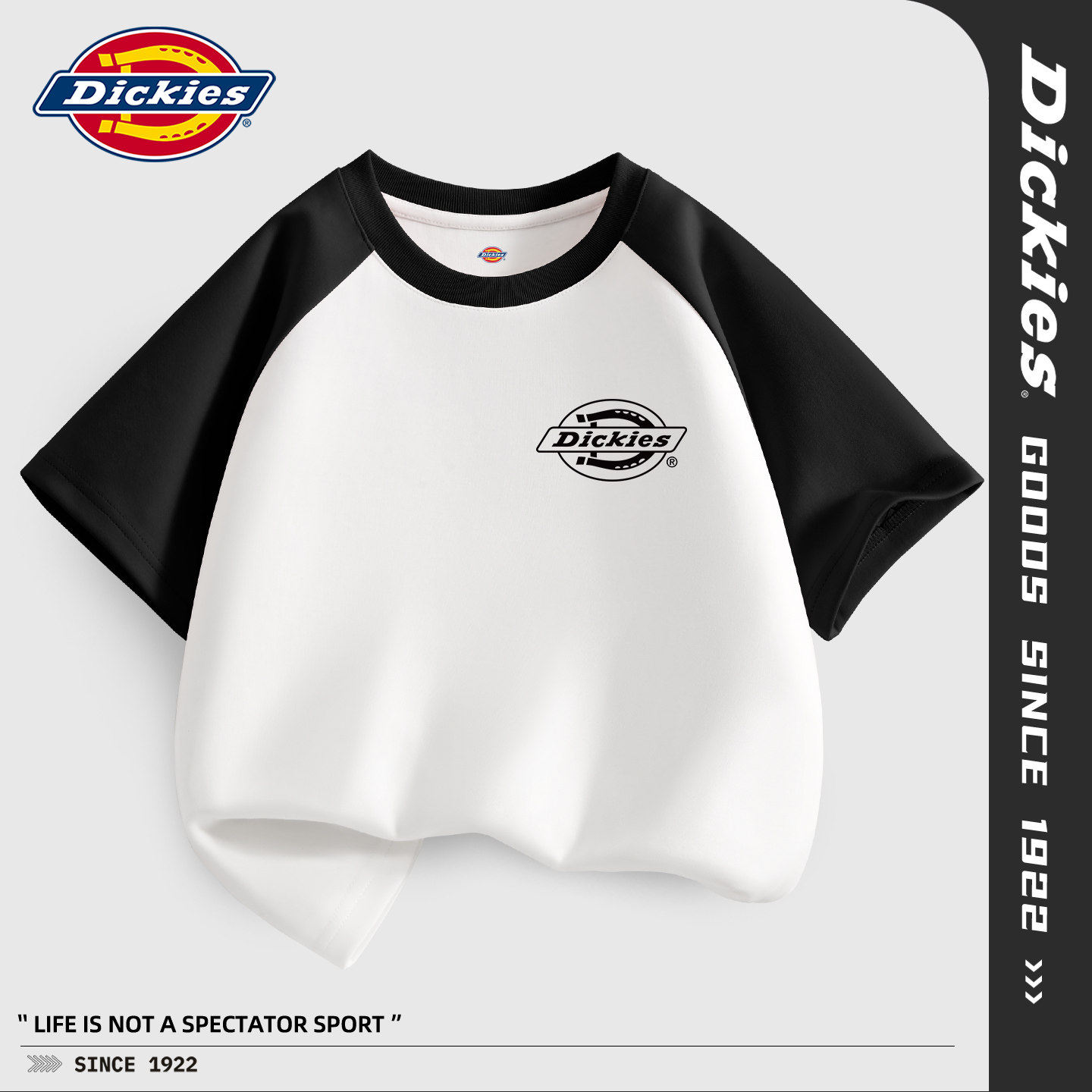 Dickies男童短袖t恤2026新款半袖儿童夏装纯棉衣服夏季小男孩上衣