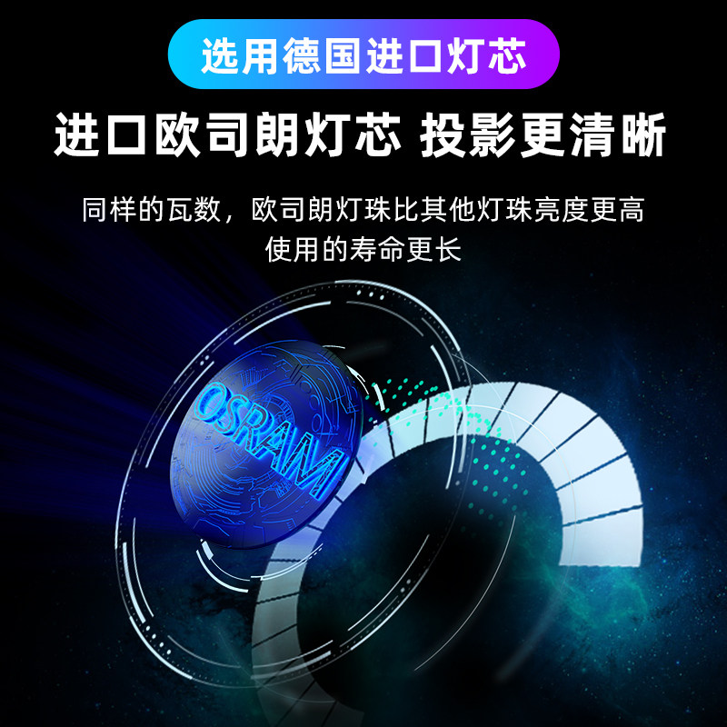 150瓦超清大功率广告射灯logo投影灯门头店铺门口墙面招牌旋转图