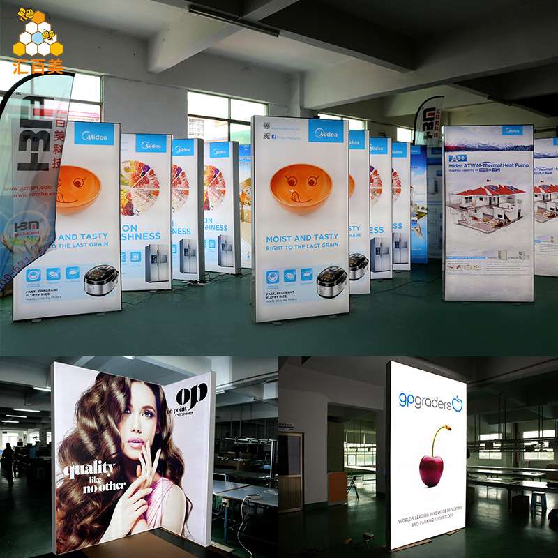 可移动立式双面灯箱落地式橱窗广告uv软膜灯箱大功率广告展会灯箱