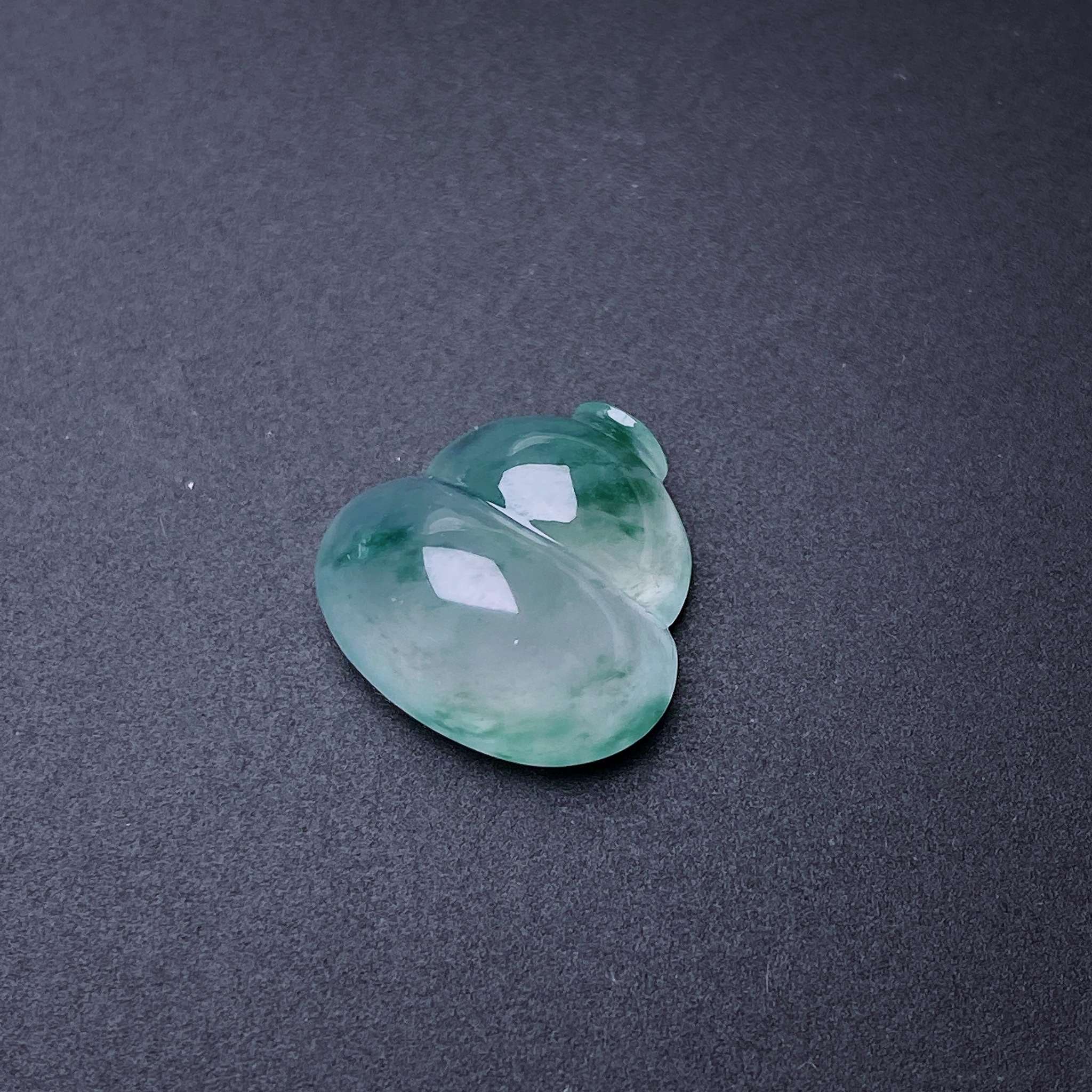 缅甸天然翡翠a货高冰种飘花葫芦裸石冰透起光饱满圆润fxj代镶嵌