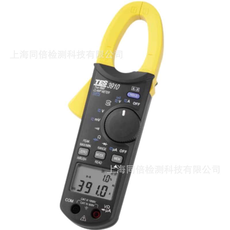 TES-3910真有效值交直流钩表(DC/AC 1000A电流钳表)启动电流