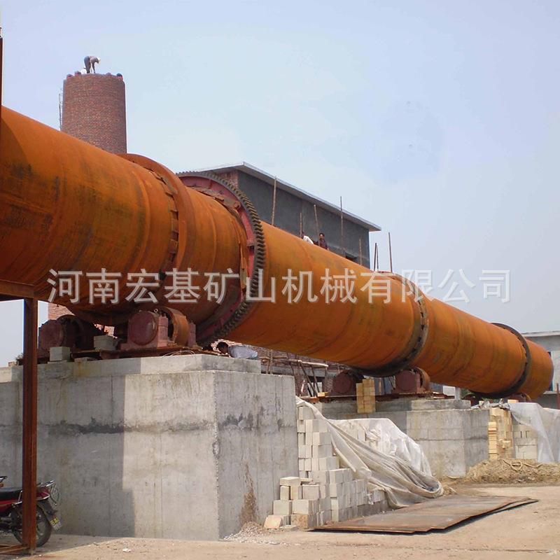 陶粒砂转窑生产现场1.25×18白云石回窑白滚转云石煅烧回转回窑筒