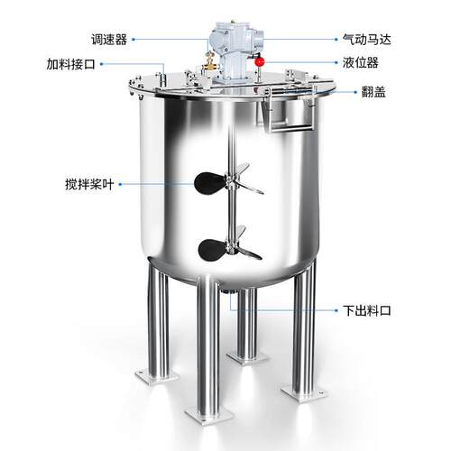 燎工ex动防爆不锈钢搅拌罐VPA混合设备涂装性漆下出水气-料30120
