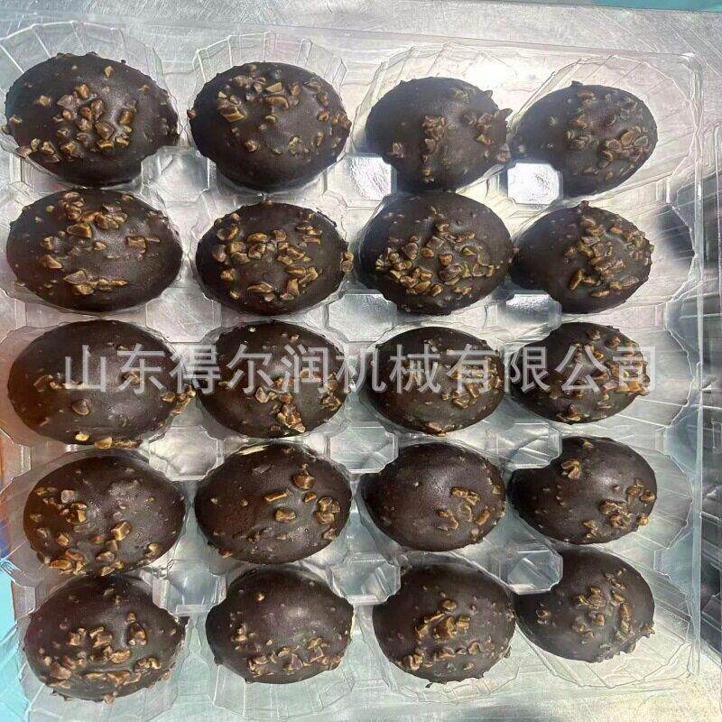 梦龙麻薯巧克力涂层机 可加坚果碎裹涂 低温冷却凝固定型 全自动