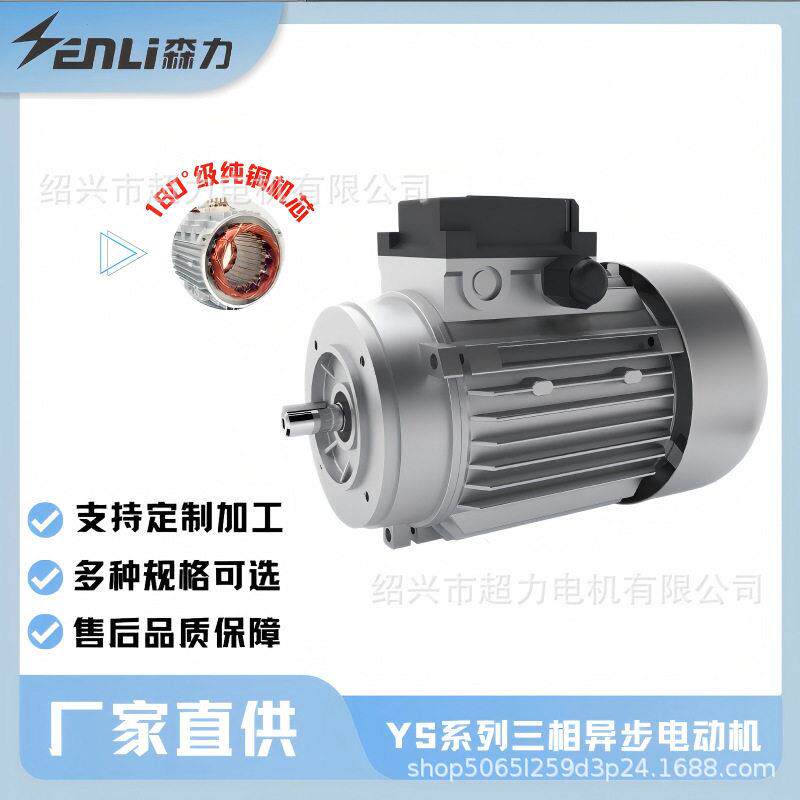 YS三相异步电动机全铜定制40W-7500W2/4/6极机械设备厂家电机工