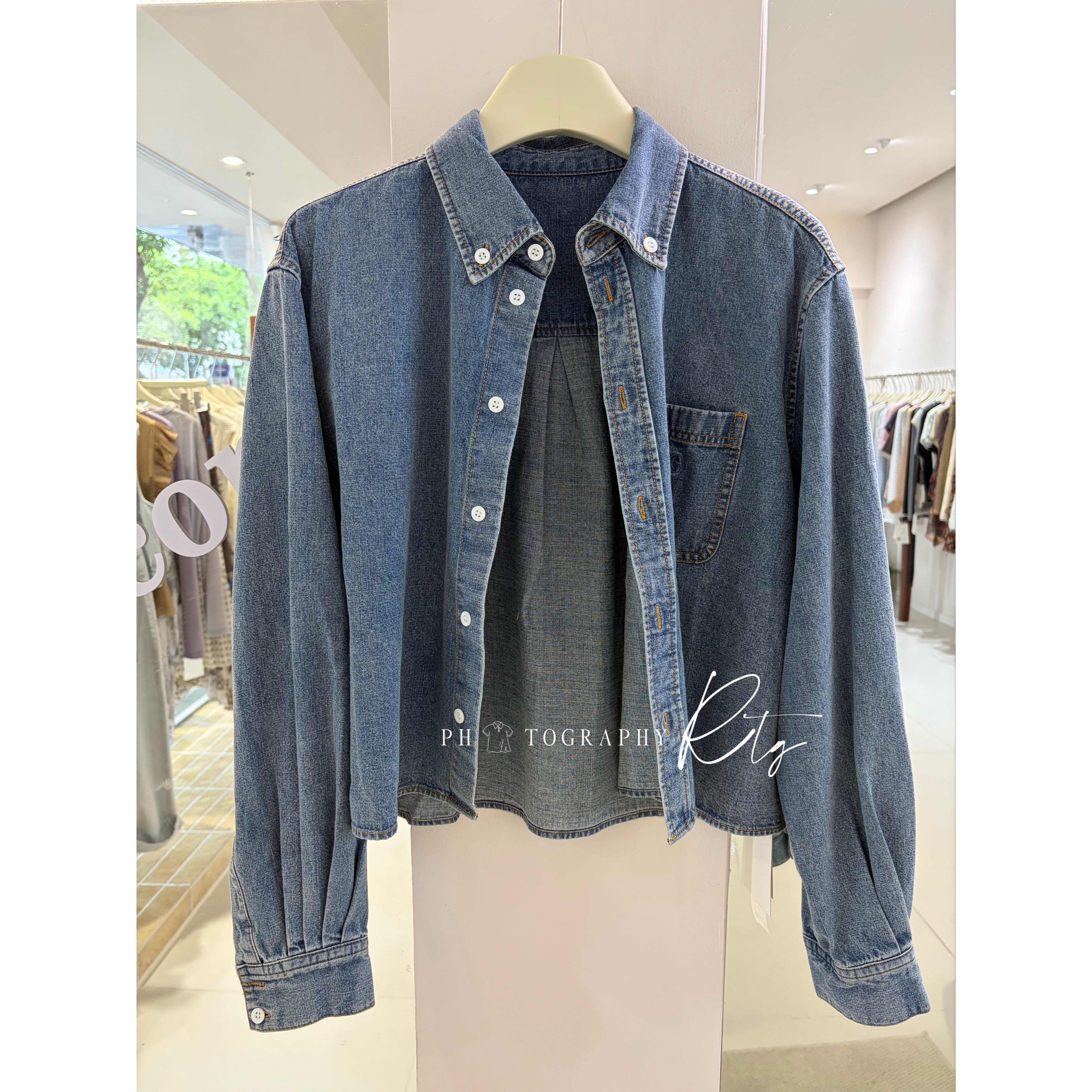 Rtg Clothing新款小众设计师款原单时尚复古水洗牛仔衬衫外套