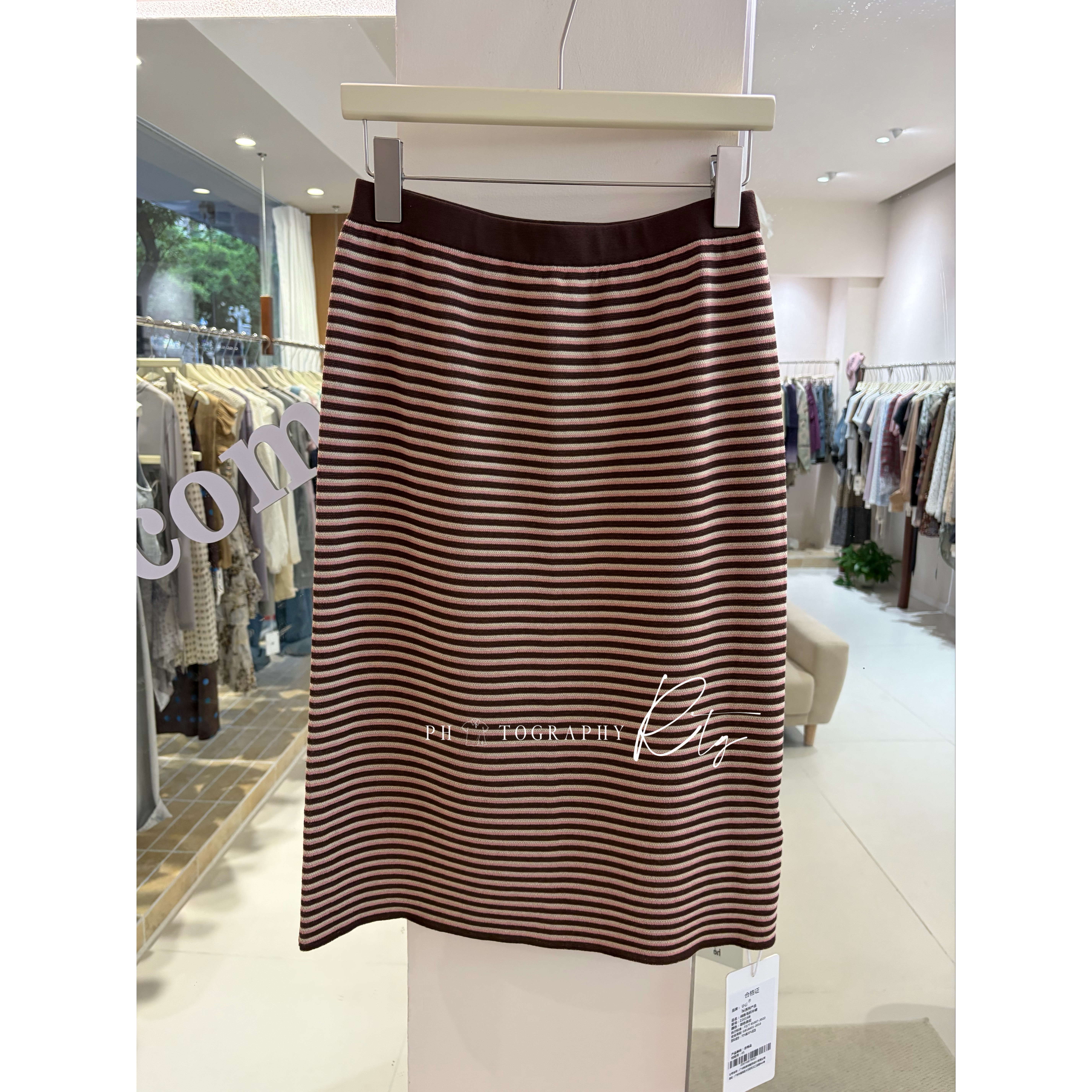 Rtg Clothing新款小众设计师款原单正品时尚条纹针织半身裙