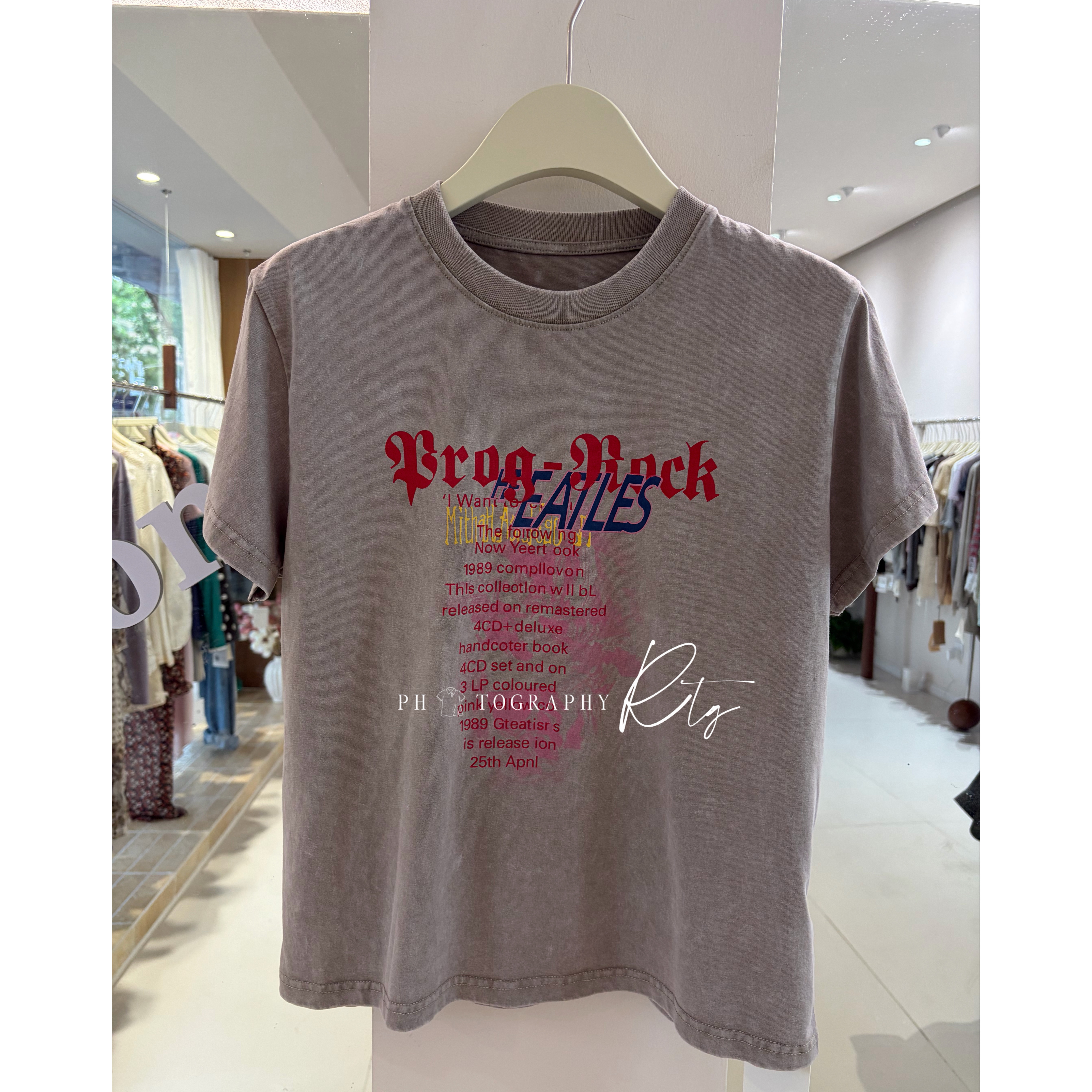 Rtg Clothing新款小众潮牌原单正品时尚高端水洗做旧字母短袖T