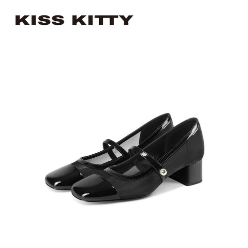 KISSKITTY法式镂空玛丽珍鞋