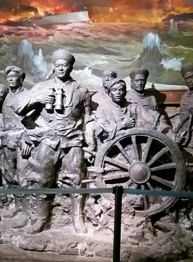 定制户外广场大型铜雕像园林景观甲午战争塑像制作城市艺术品雕塑