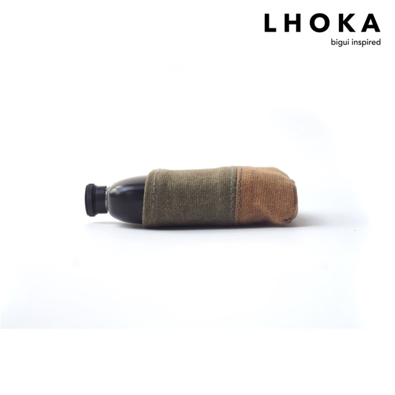 LHOKAbo基本款随身酒壶手工保护套白酒烈酒便携户外酒具露营取暖