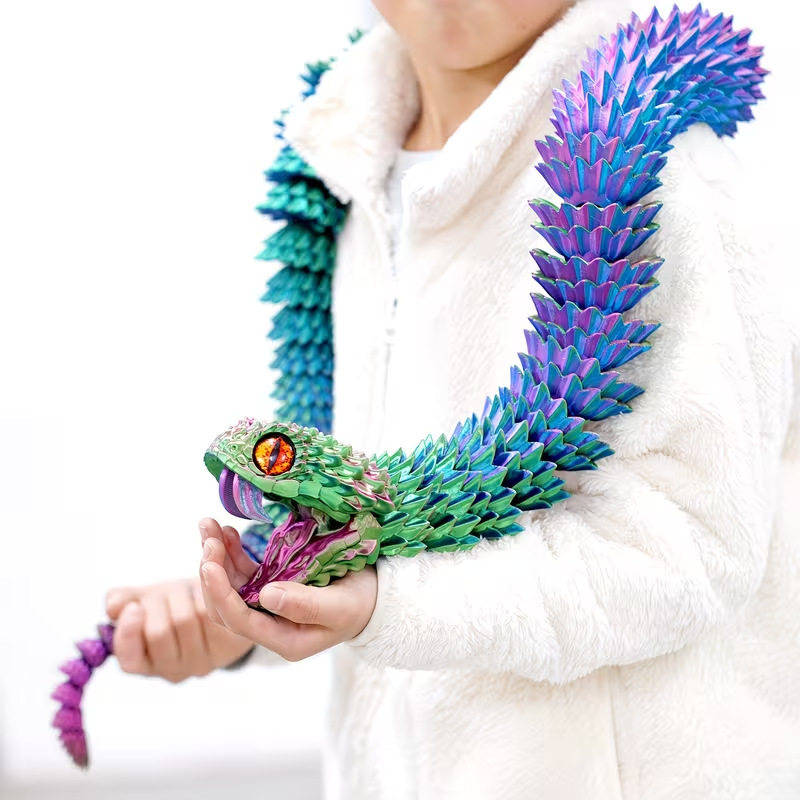 3d打印蛇蝰带牙齿关节可动
