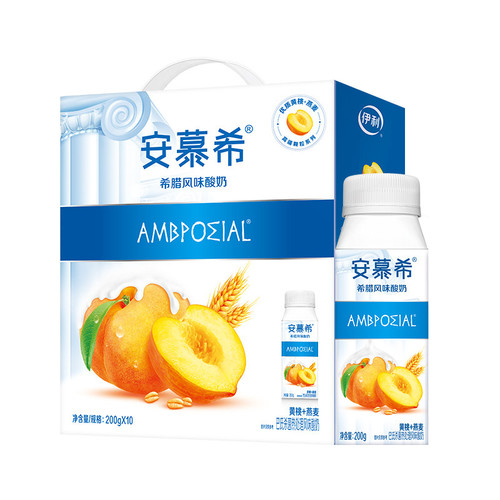 安慕希黄桃燕麦酸奶10盒