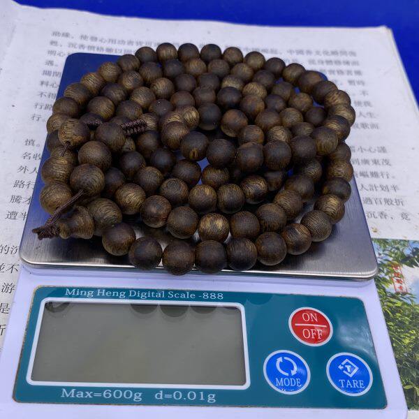 至尊紫奇楠全软油念珠0.8*108颗 过手留香 棋韵正 重32.3克