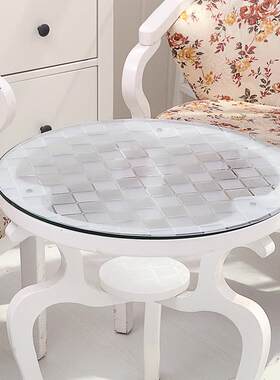 80cm圆桌布防水防烫防油免洗水晶板软玻璃透明茶几桌垫PVC台布