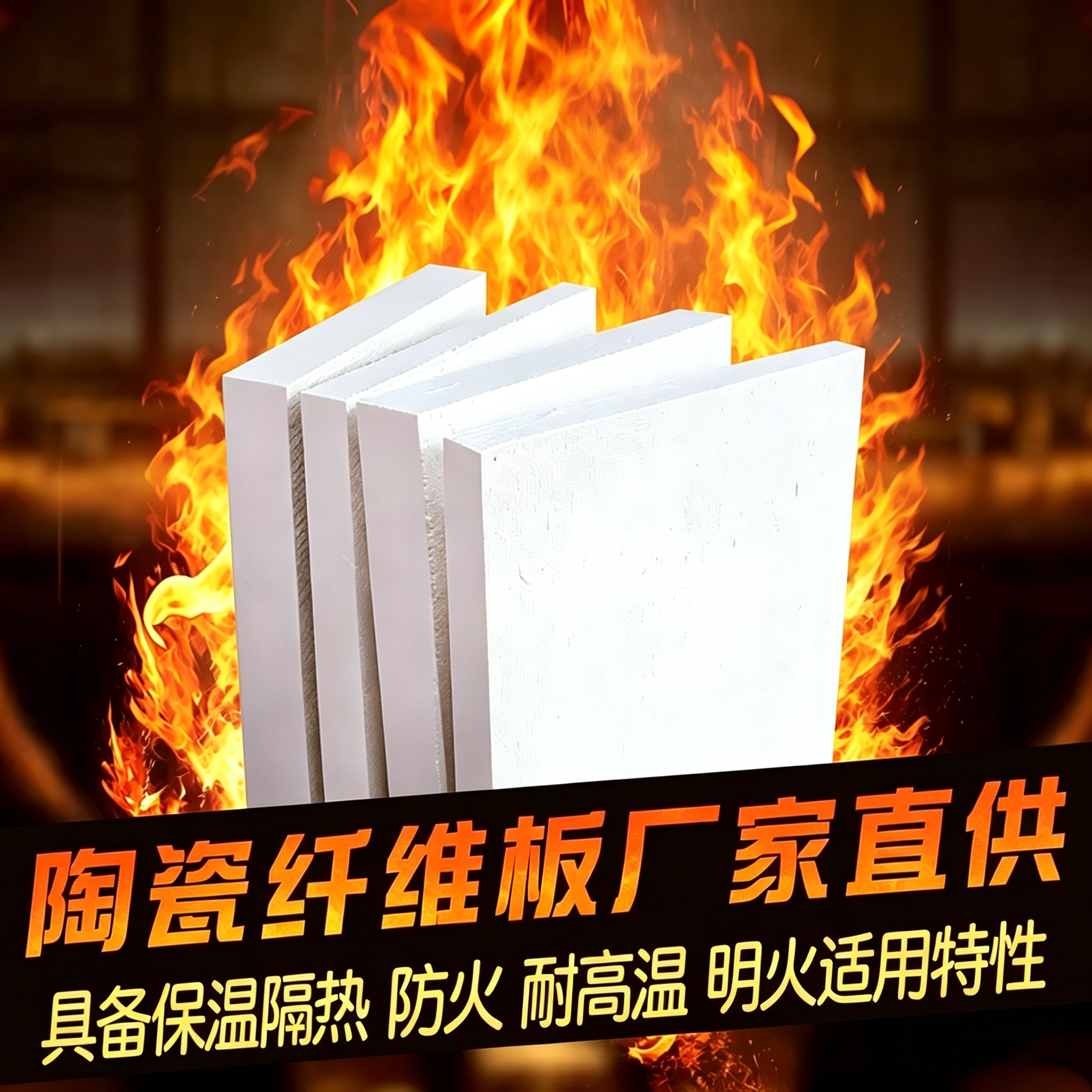 厂家直销防火板挡火板隔热板硅酸铝纤维板陶瓷纤维板耐高温1800度