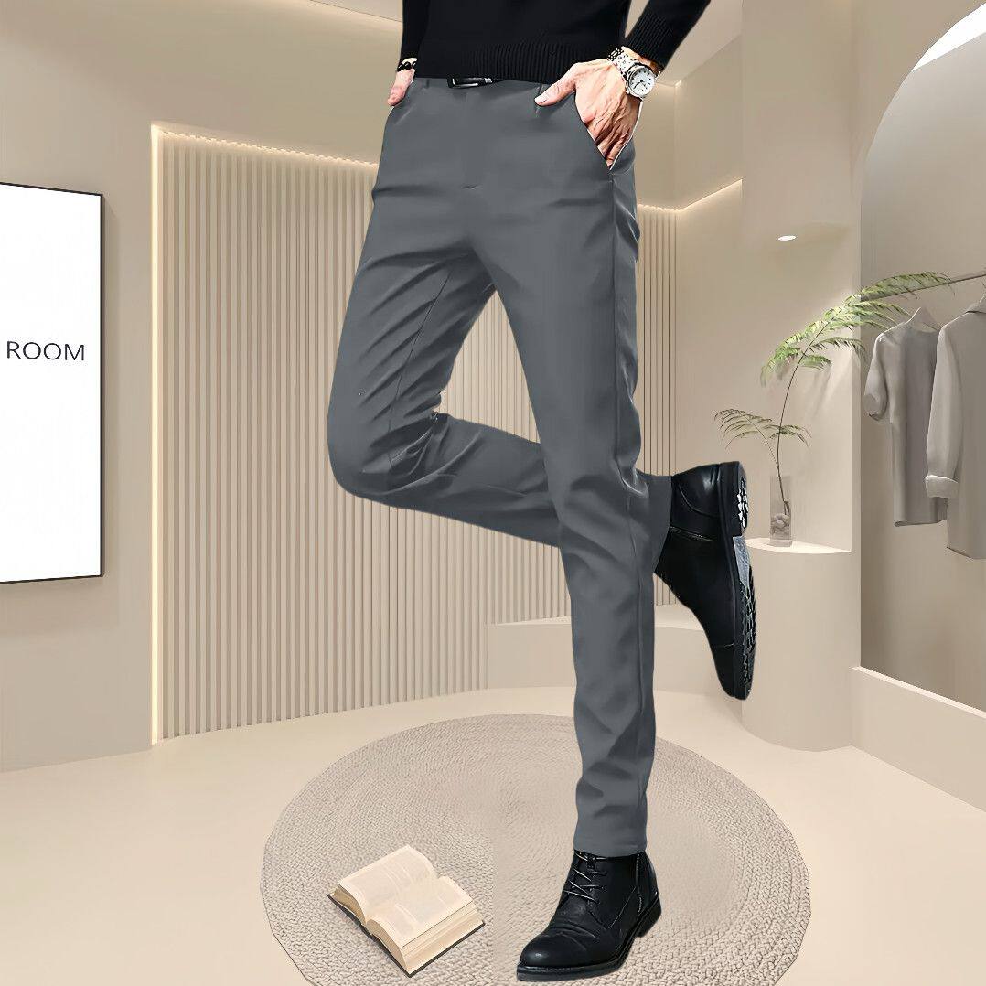 2026春夏季新款男士抗皱弹力韩版修身显瘦小脚九分百搭潮流长裤子