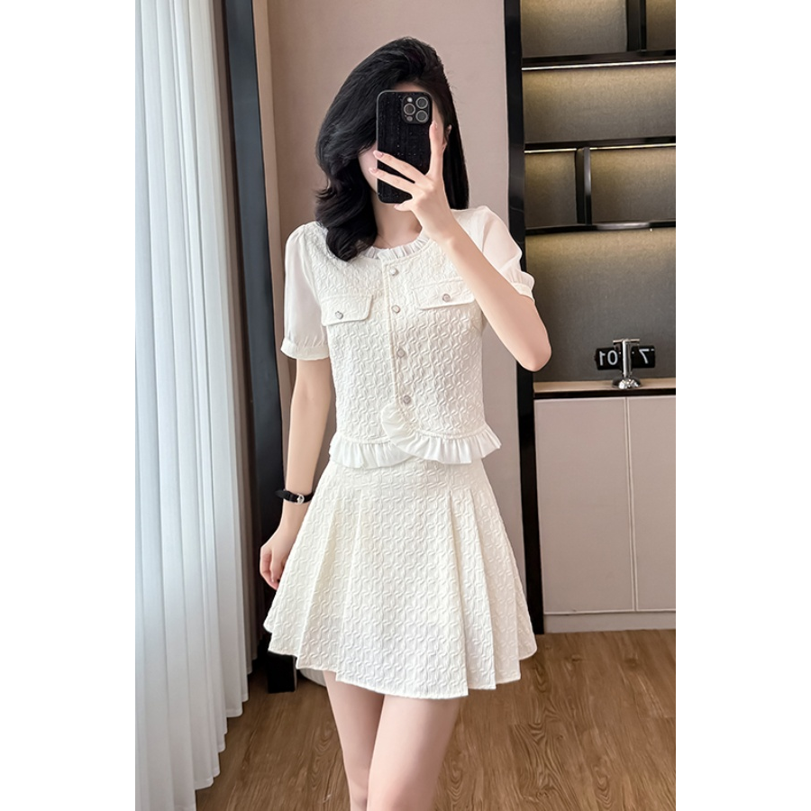 香风轻奢名媛套装裙女2025高级感小个子洋气上衣半身裙时尚两件套