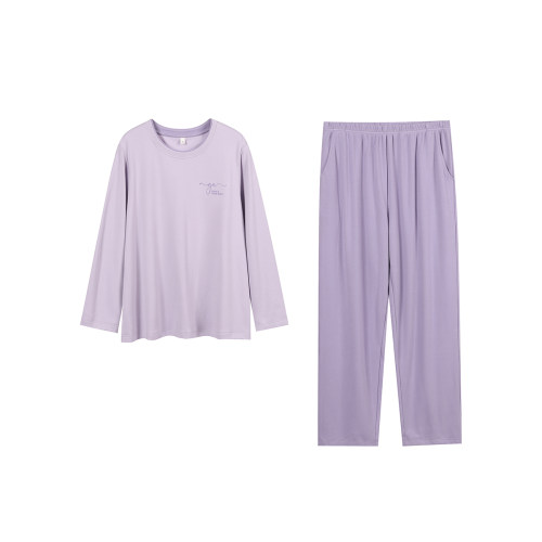 【10-10】女士太极石圆领刺绣安睡套装 ME61402