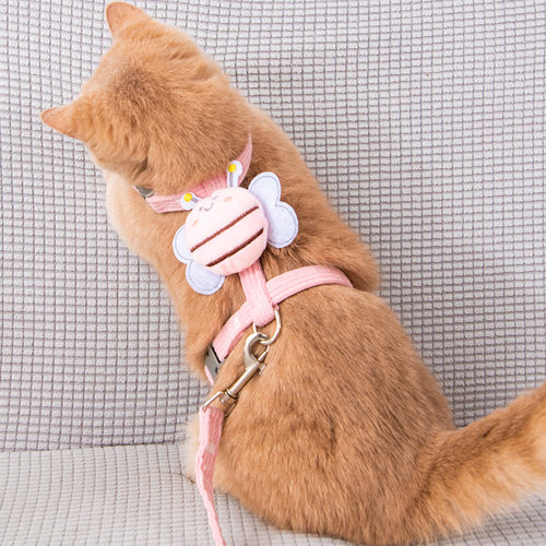 防走丢猫咪牵引绳工字型外出专用遛猫绳防挣脱猫链子幼猫兔子绳子