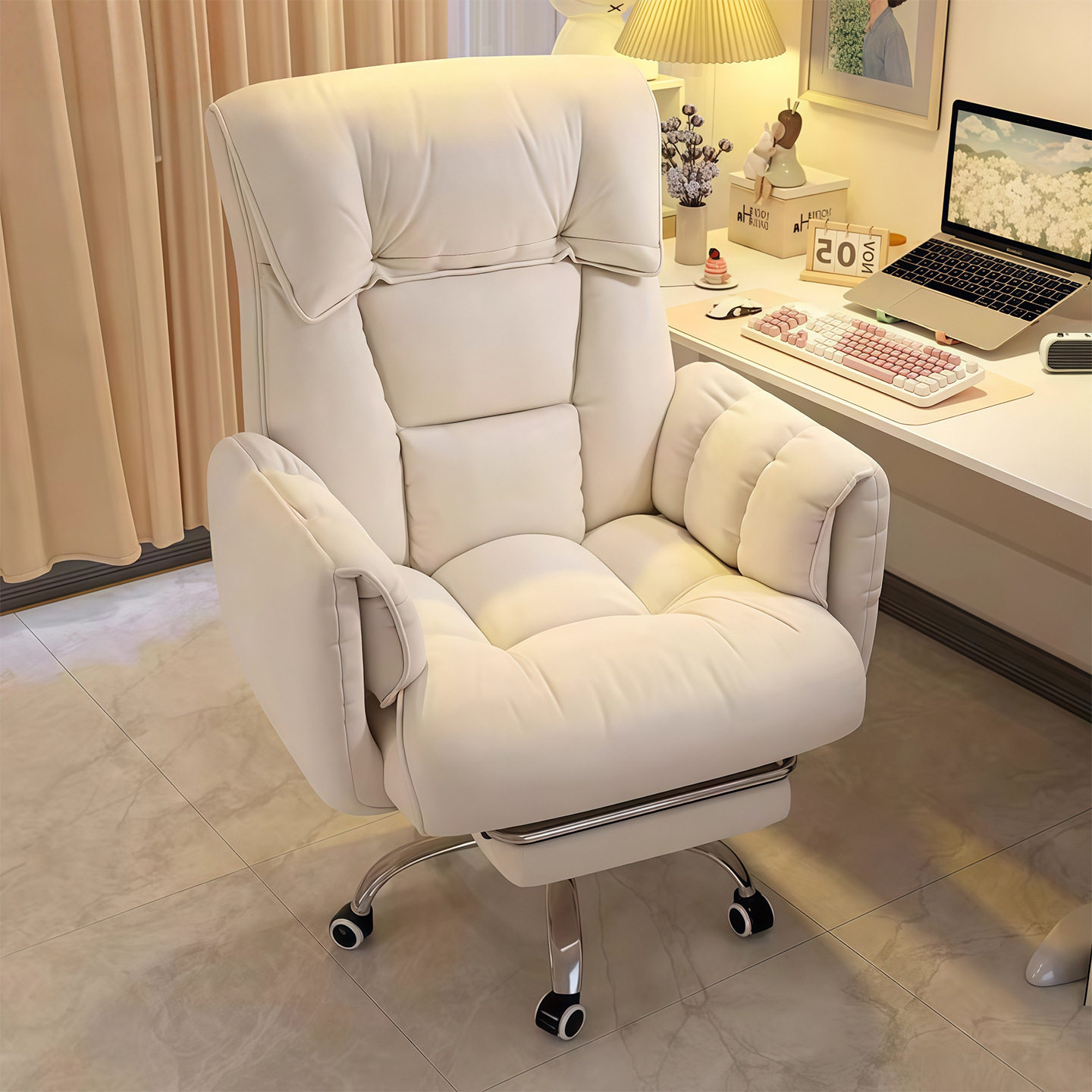 电脑椅子舒服久坐家用懒人沙发椅靠背可躺卧室电竞直播椅舒适盘腿