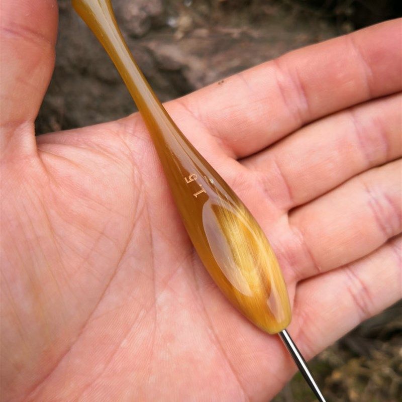 个性手作毛衣勾针毛线蕾丝手钩编织工具七针坊沪牌不锈钢针真牛角