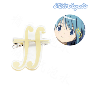 二次元动漫周边COS发饰 魔法少女小圆美树沙耶香同款音符发卡发夹