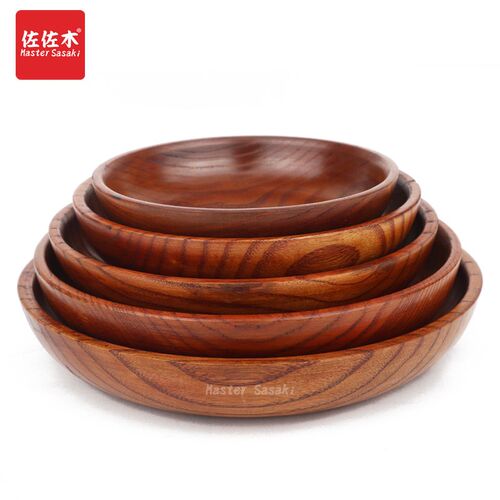 实木茶盘点心托盘餐具骨碟西餐牛排盘浅盘圆盘菜盘子平盘沙拉糕点