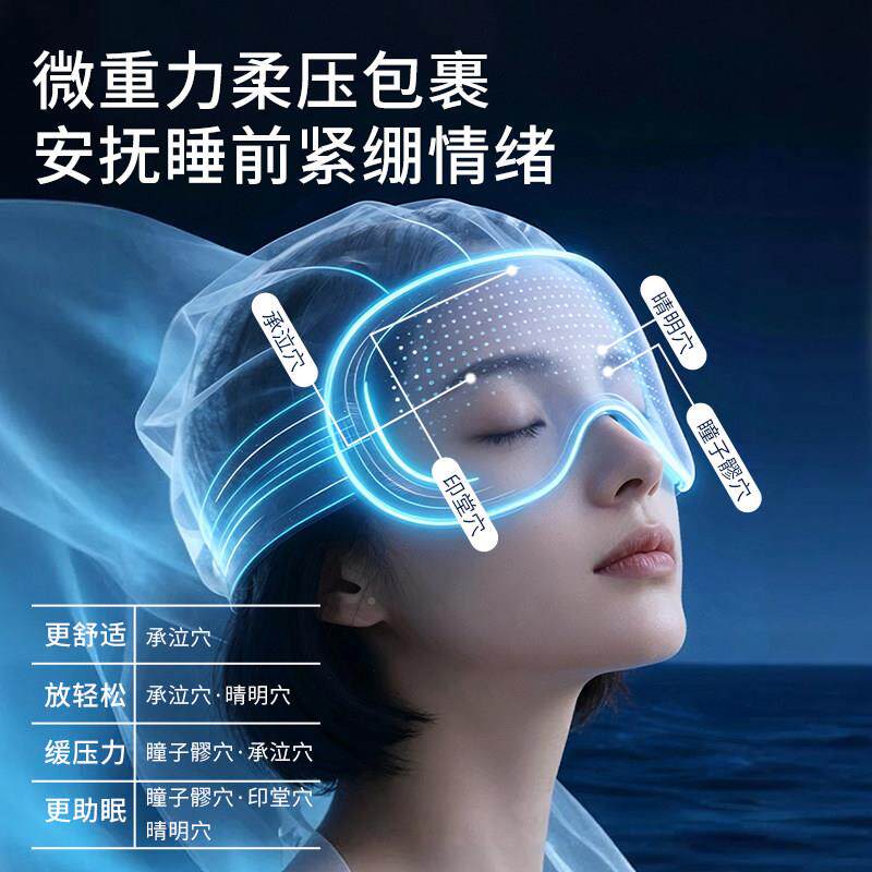 水光缎微风重力深睡帽眼遮光用睡眠罩专护YYSM12头空调防助眠办公