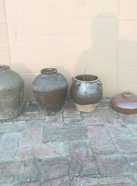 民俗老物件怀旧收藏农村摆件老罐子老酒罐子坛子影视道具装饰杂项