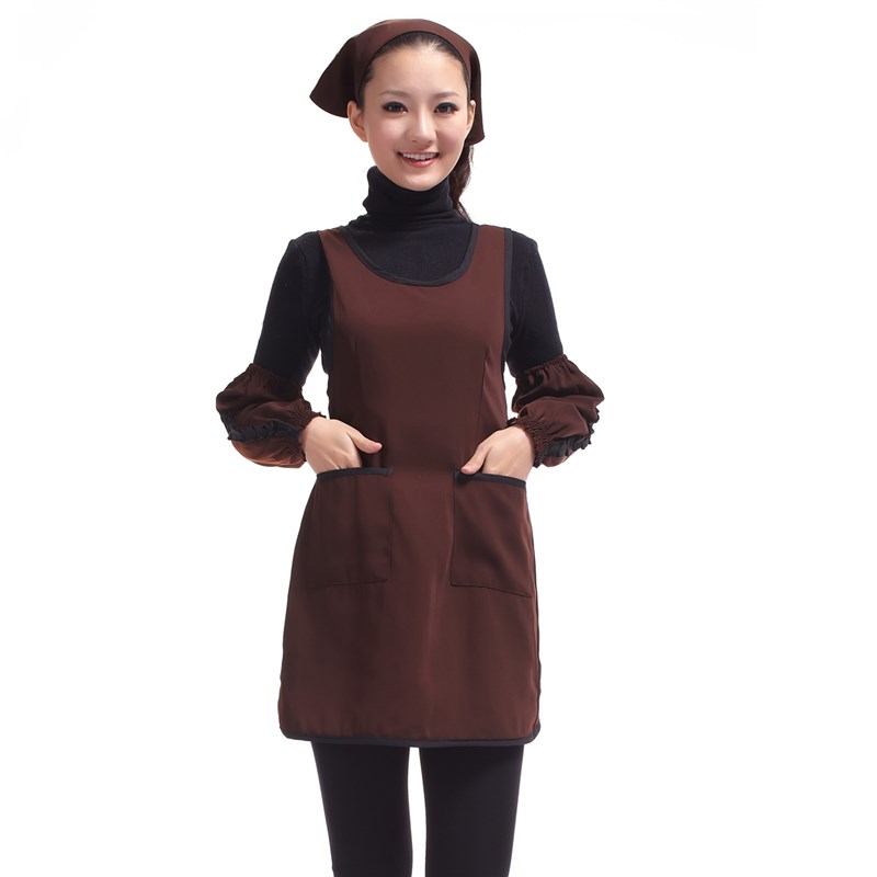 围裙女厨房家用酒店超市母婴店美甲服务员工作服围腰定制LOGO印字