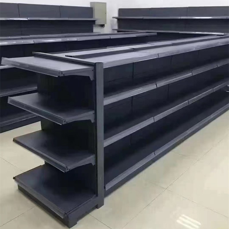 超市货架新款展示柜洞洞板文具母婴便利店单双面加厚多层置物架子