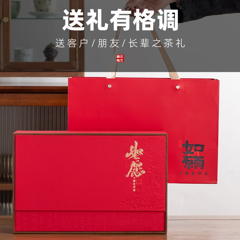 中式复古茶叶罐包装盒空礼盒装空盒子礼品盒防潮订制普洱红白绿茶