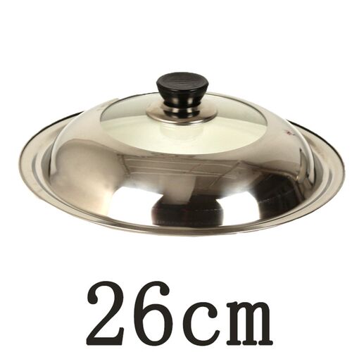 锅盖 不锈钢炒锅盖子平底小号锅盖31cm 33cm锅盖35cm高拱包邮26cm