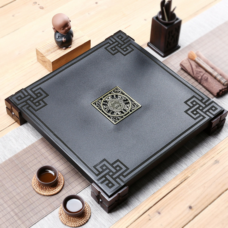 友尚整套紫砂功夫茶具套装家用黑檀实木茶盘乌金石茶台茶壶茶杯