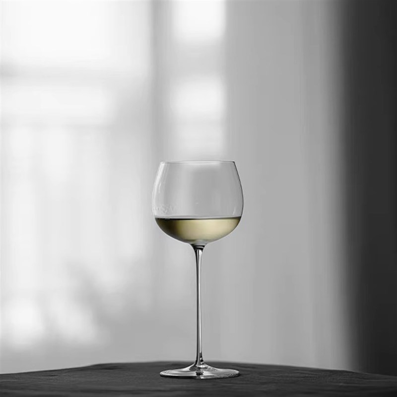 夏日清爽霞多丽杯彩色插丝冷色系水晶玻璃高脚杯红酒杯葡萄酒杯