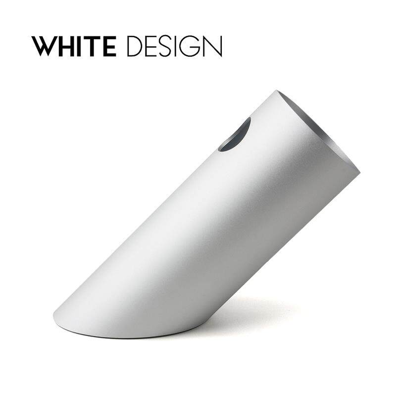 White+Design白色设计创意金属倾斜铝合金圆柱笔筒座桌面收纳文具
