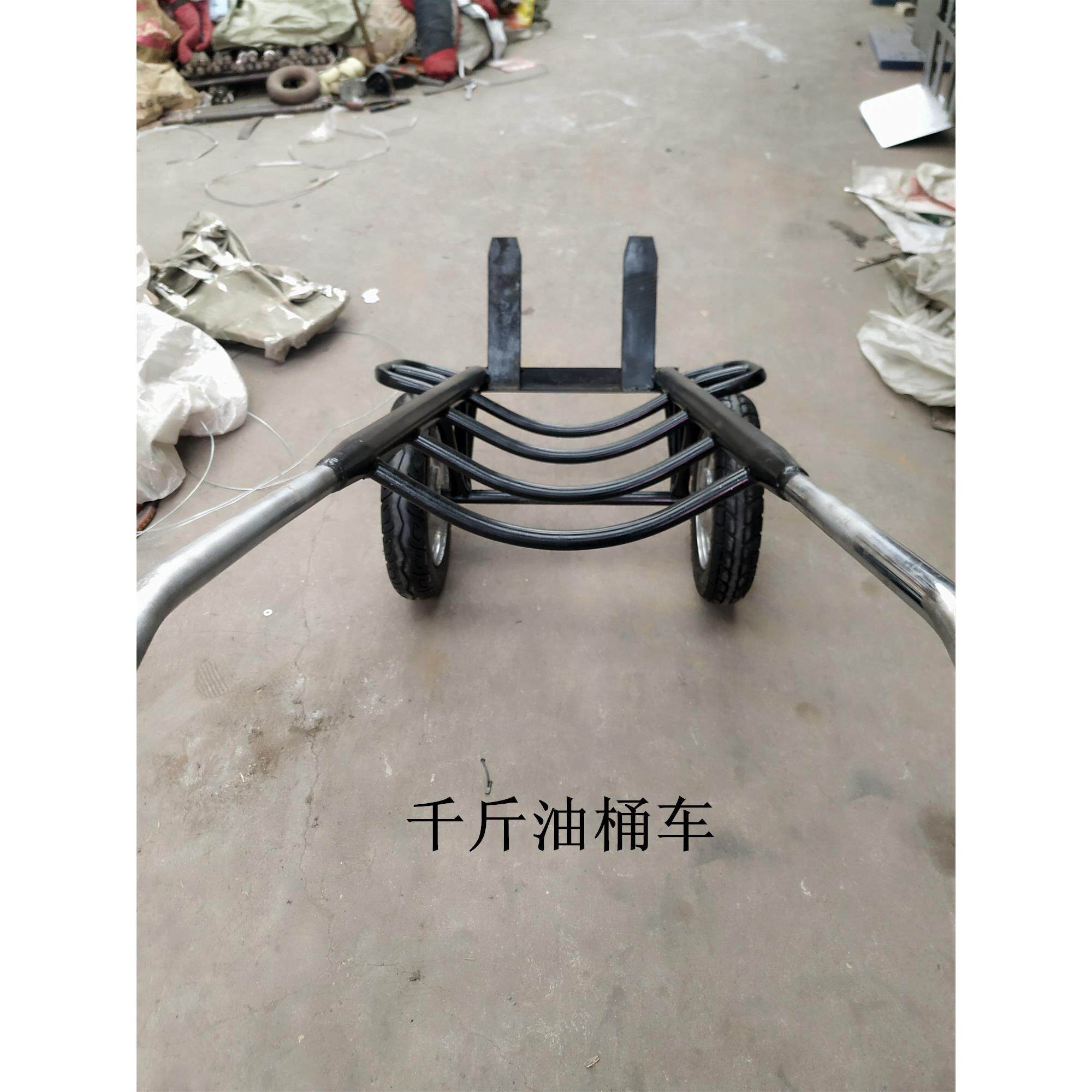 油桶运车母卷推手推塑定做料圆桶堆高机铁夹桶搬推车拉油桶车神器