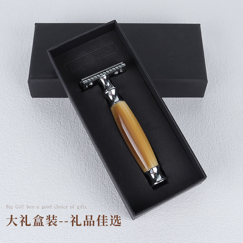 刮胡刀剃刀男士剃须刀手动刮胡子刀替刃式双面刀片刮脸老式剃头刀