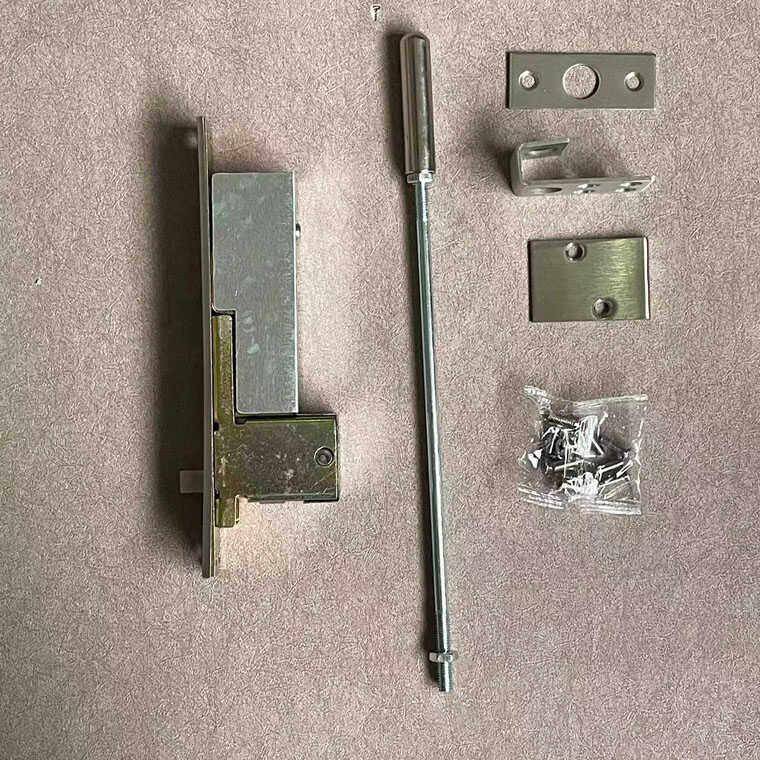 304不锈钢自动暗插销 双开门钢铁门暗藏插销防火通道不分左右插销