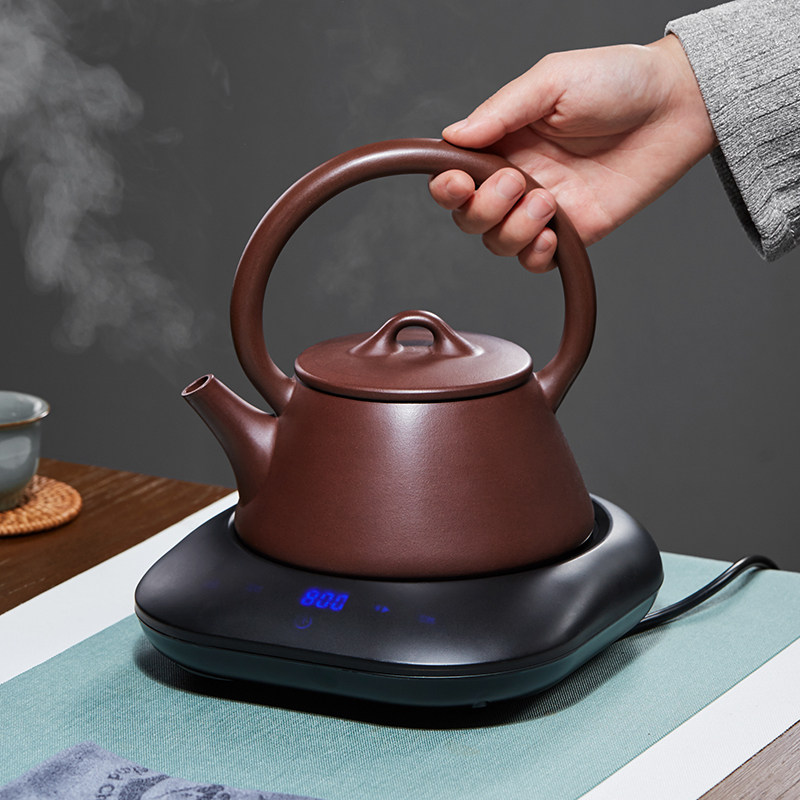 可烧加热紫砂壶提梁石瓢烧水壶功夫茶具家用泡茶壶围炉煮茶壶套装