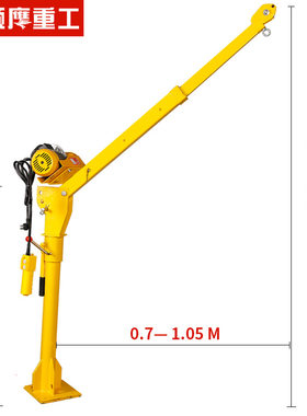 颉鹰车载吊机12v24随车小型货车用吊运机220v室外电动起重小吊机